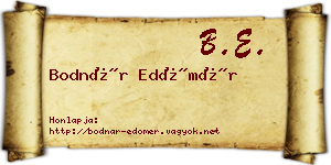 Bodnár Edömér névjegykártya